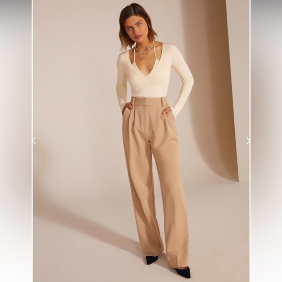 Size 10 FAVORITE DAUGHTER / / THE FAVORITE PANT BEIGE - Picture 4 of 4